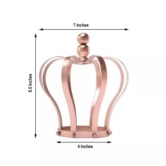 ROSE GOLD 9" tall Metal Crown Cake Topper Cupcake Events Centerpiece {3}
