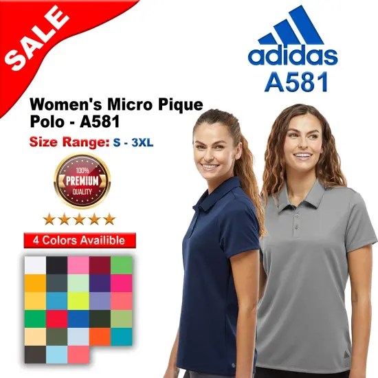 Adidas&reg; Women's Micro Pique Polo Grey three {2}