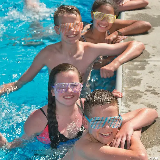 Adults Bright Color Glow-in-the-Dark Shutter Glasses 12 Pieces {4}