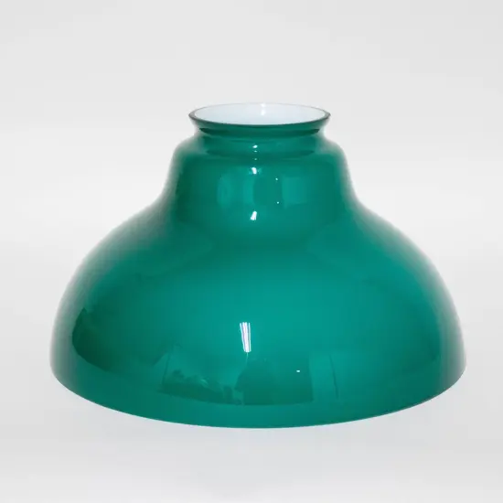 Aladdin Oil Lamp Glass Shade for Hanging Lamps, Green, 12 inch Base Fitter, N21010 {1}