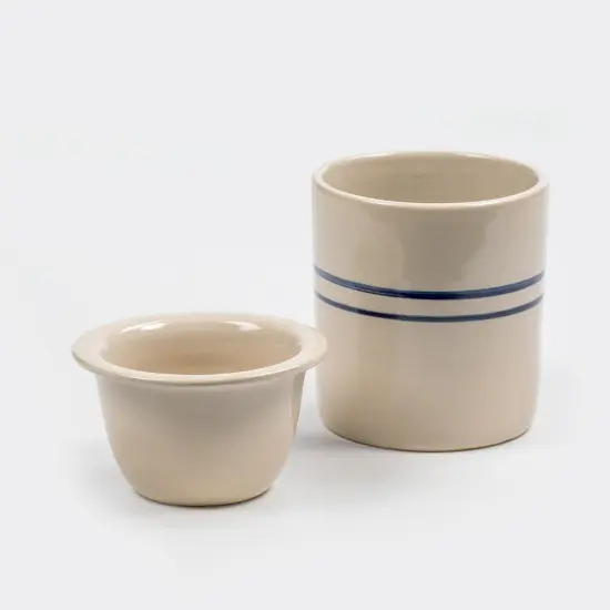 Heritage Blue Stripe Stoneware Cooling Dish {3}