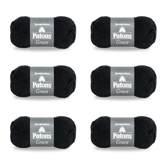 Patons Grace Night Yarn - 6 Pack of 1.75oz/50g - Cotton - 3 DK - 136 Yards - Knitting/Crochet {1}