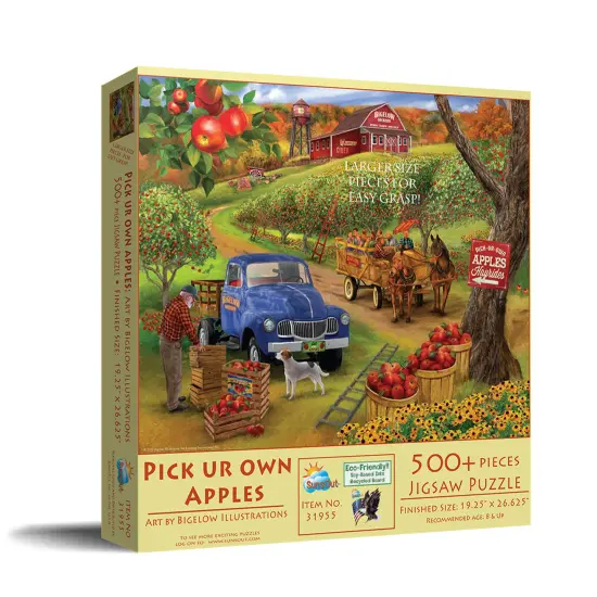 Sunsout Pick Ur Own Apples 500 pc Large Pieces Jigsaw Puzzle 31955 {3}