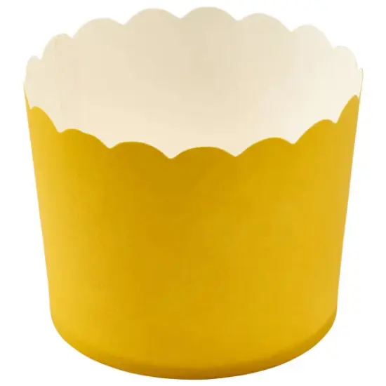 Yellow Scalloped paper Baking Cups 50 set {1}