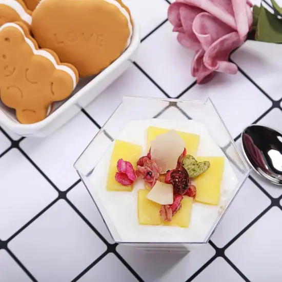 12 pk Plastic 3 oz CLEAR Mini DESSERT CUPS {2}