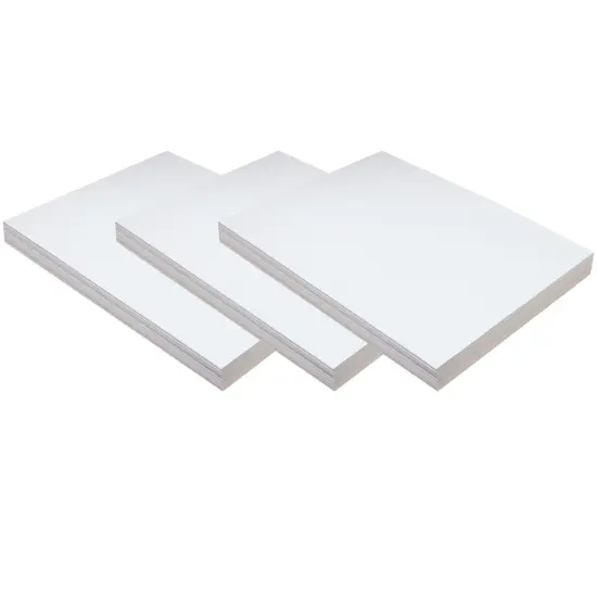 Medium Weight Tagboard, White, 9" x 12", 100 Sheets Per Pack, 3 Packs {1}