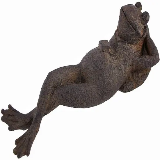 25686 Napping Frog Statue Relax Resting Meditating Zen Garden Buddha Sculpture Yoga Contented Talisman Gift Feng Shui Vastu Figurine {2}