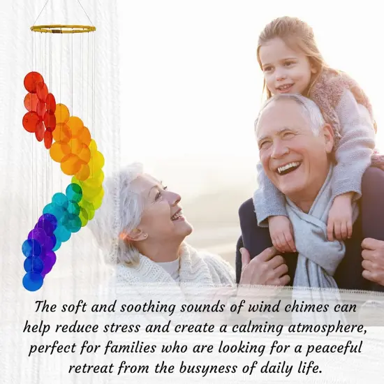 23325 Wind Chimes for outside Birthday Gifts for Mother Daughter Sister Aunt Women Farmhouse Beach Home Decor Windchimes Outdoors Garden Patio Yard Sea Glass Capiz Shells 27 Inch {4}