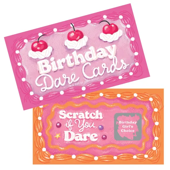 Big Dot of Happiness Hot Girl Bday - Vintage Cake Birthday Party Game Scratch Off Dare Cards - 22 Count {1}