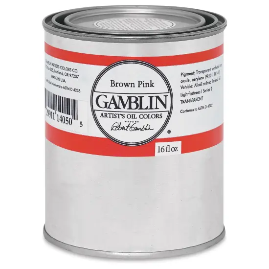 Gamblin Artist's Oil Color - Brown Pink, 16 oz Can {2}