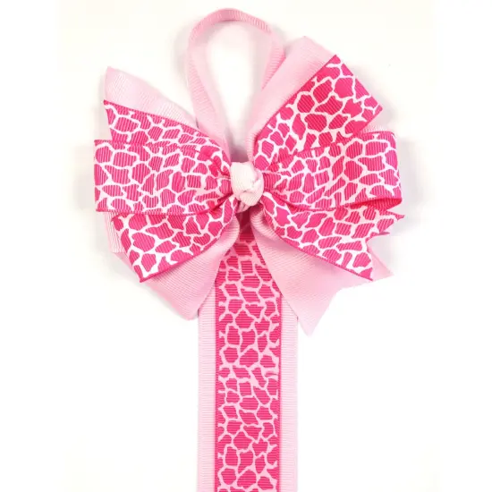 Wrapables Hair Clip and Hair Bow Holder, Pink Leopard {1}