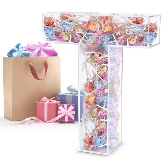 7Penn Acrylic Boxes Letter Shaped Candy Decor for Wedding Dessert Decoration {1}