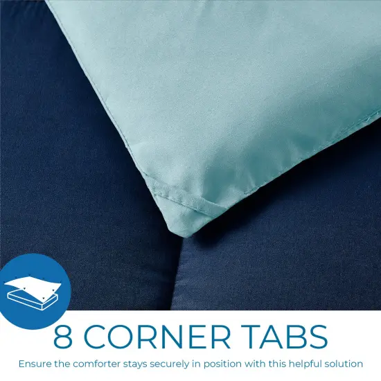 Nestl Down Alternative Comforter Navy/Light Blue {4}