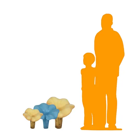 Small Chanterelle Mushroom Over Sized Statue {2}