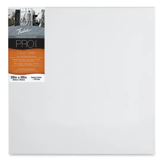 Fredrix Pro Series Dixie Gallery Profile Canvas - 20" x 20", 1-3/8" Profile {1}