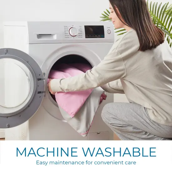 Nestl Down Alternative Comforter Pink/Light Grey {6}