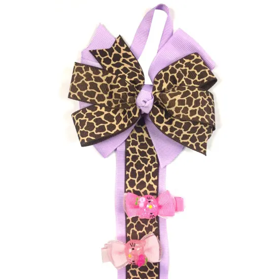 Wrapables Hair Clip and Hair Bow Holder, Purple Leopard {2}
