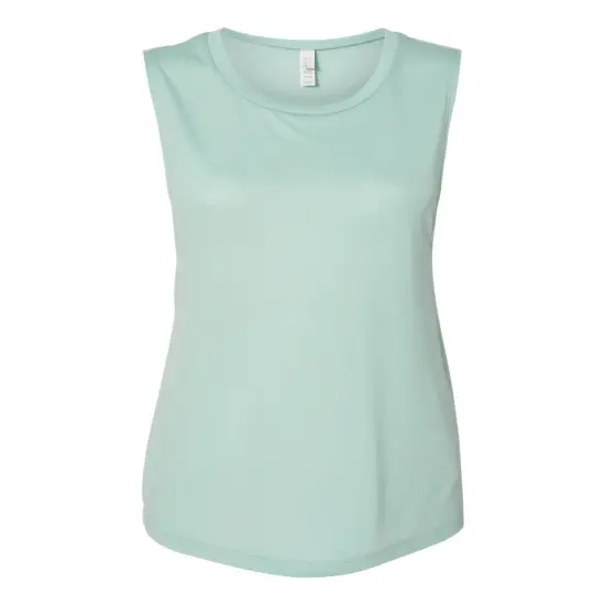 BELLA + CANVAS&reg; Women's Flowy Scoop Muscle Tank Dusty blue {1}