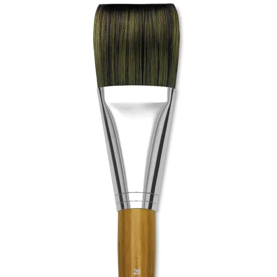 Isabey Isacryl Synthetic Brush - Long Flat, Long Handle, Size 20 {1}