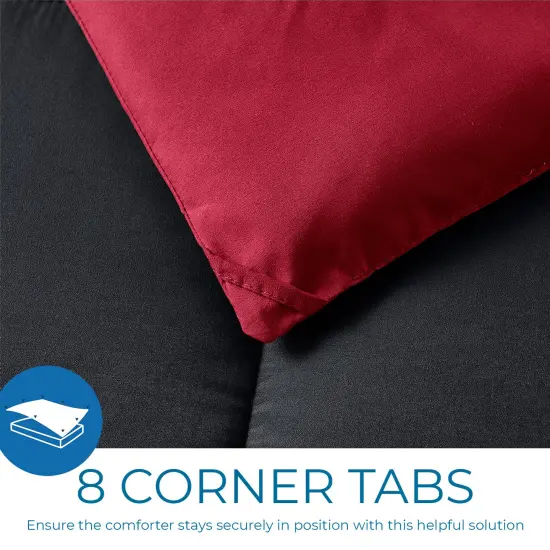 Nestl Down Alternative Comforter Burgundy/Black {4}