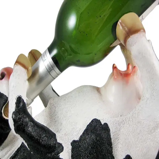 Cow Wine Bottle Holder Statue {4}