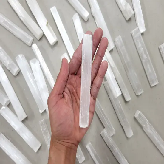 5 INCH Selenite Crystal Sticks for Crystal Healing & Crafting {5}
