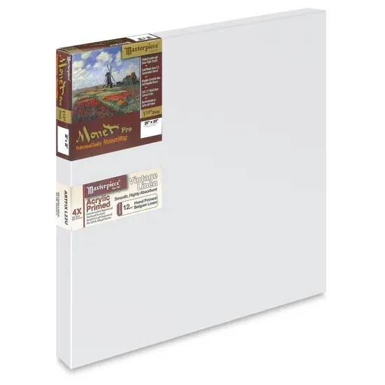 Masterpiece Monet Pro Artfix Linen Canvas - 20" x 20", Acrylic Primed {1}