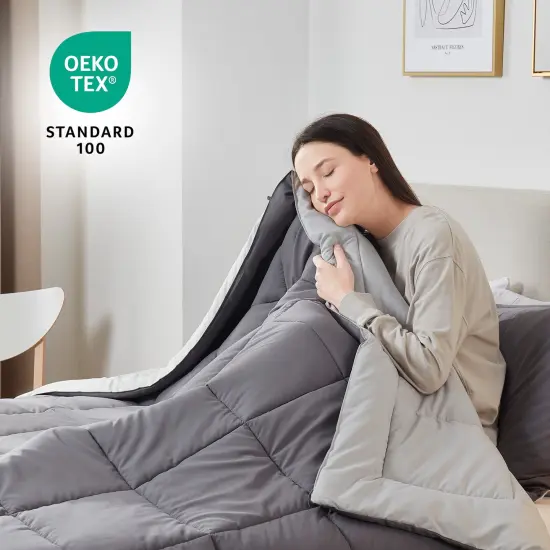 Nestl Down Alternative Comforter Grey/Light Grey {2}