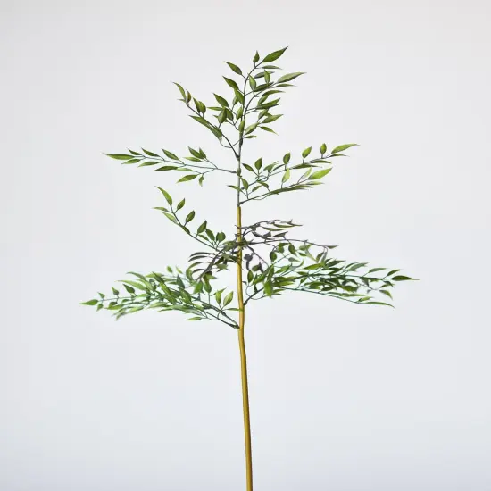 27" Faux Mini Bamboo Leaf Stem {2}