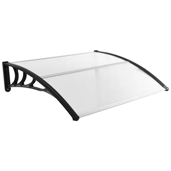 Costway 48" x 40" Window Outdoor Awning Door Canopy Exterior Awning Canopy Black/Grey {7}