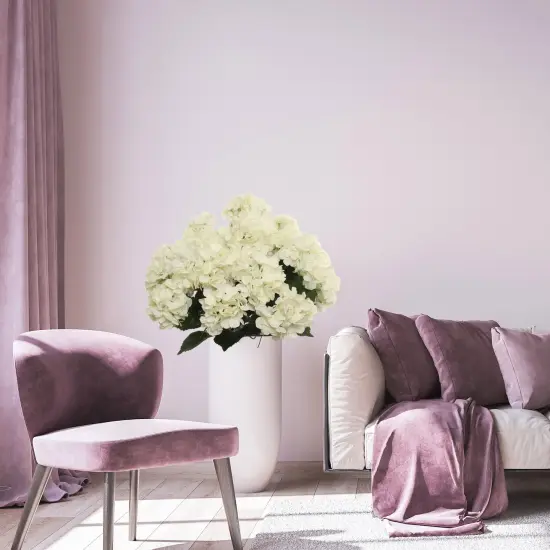 Box of 2 Cream Artificial Hydrangea Bushes - 7 Realistic Silk Blooms per Bush for Elegant Home D&eacute;cor & Bouquets - Perfect Year-Round Display, Floral Home by Artificial Flowers {5}