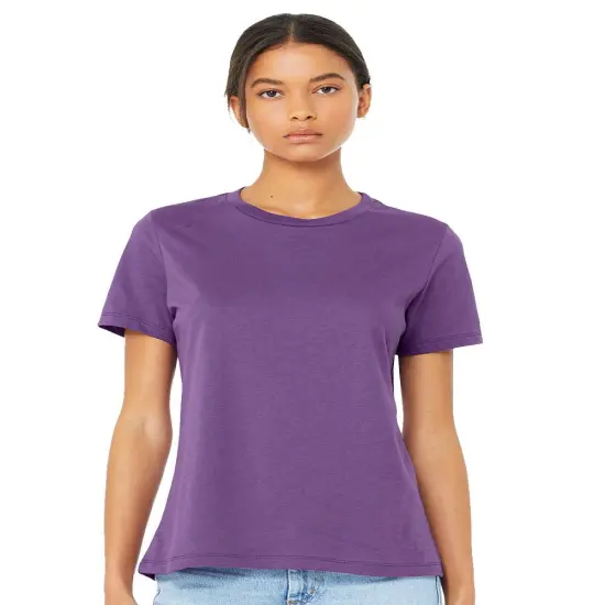 BELLA + CANVAS&reg; Women&rsquo;s Relaxed Jersey Crewneck Short Sleeve Tee Royal purple {1}