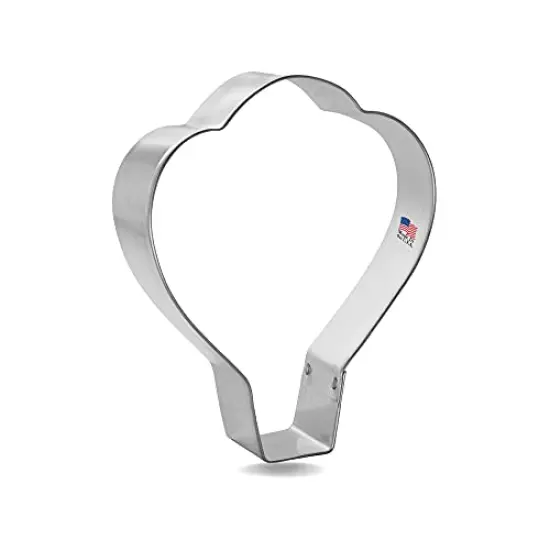 CookieCutter.Com Hot Air Balloon Cookie Cutter 4 in &ndash;Tin Plated Steel Cookie Cutters &ndash; Made In The USA {1}