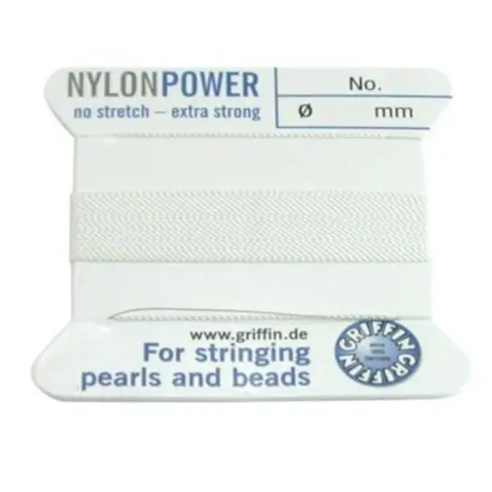 Bead Tip Kit - Pliers, Tweezers, Cement, 30 Bead Tips & White Bead Cord #8 {2}