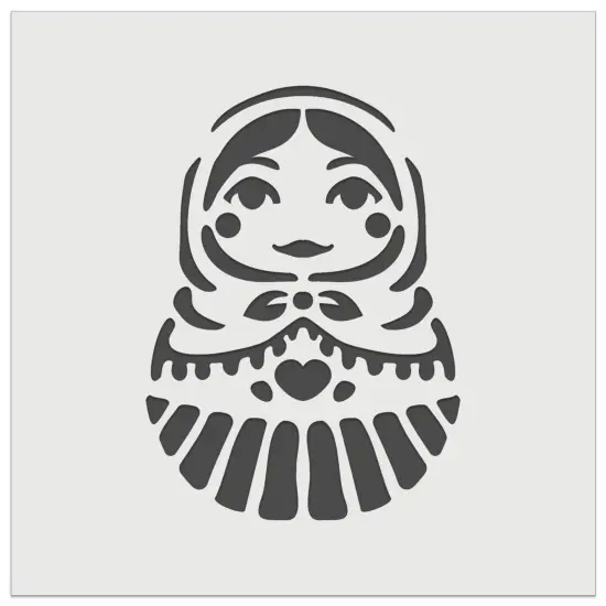 Russian Nesting Doll Matroyshka Babushka Wall Cookie DIY Craft Reusable Stencil {7}