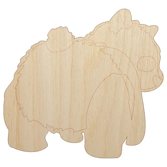Cute Panda Bear Butt Behind Unfinished Wood Shape Piece Cutout for DIY Craft Projects {7}