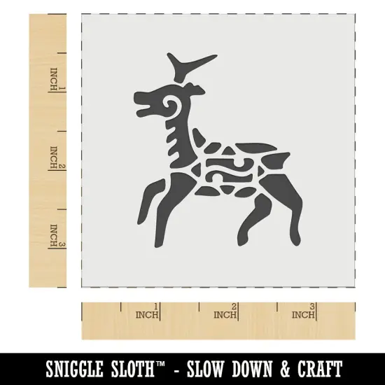 Southwestern Style Tribal Deer Antelope Wall Cookie DIY Craft Reusable Stencil {6}