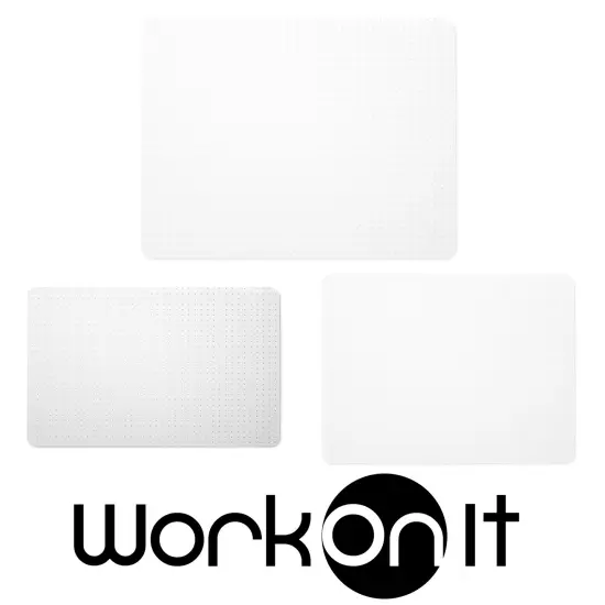 WorkOnIt Office Desk Chair Floor Mat, Clear {4}