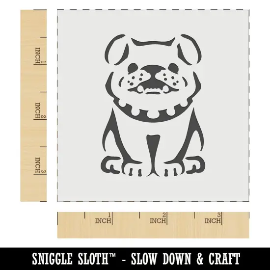 Smiling Bulldog Puppy Wall Cookie DIY Craft Reusable Stencil {5}