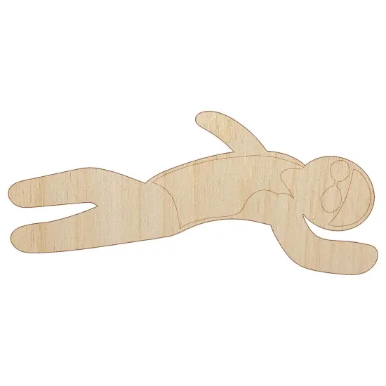 Swimming Swimmer Backstroke Unfinished Wood Shape Piece Cutout for DIY Craft Projects {7}