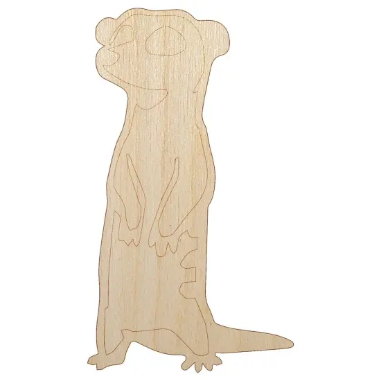 Curious Standing African Meerkat Unfinished Wood Shape Piece Cutout for DIY Craft Projects {7}