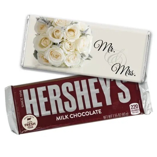 Floral Wedding Candy Party Favors Wrapped Hershey's Chocolate Bars or Wrappers Only by Just Candy {1}