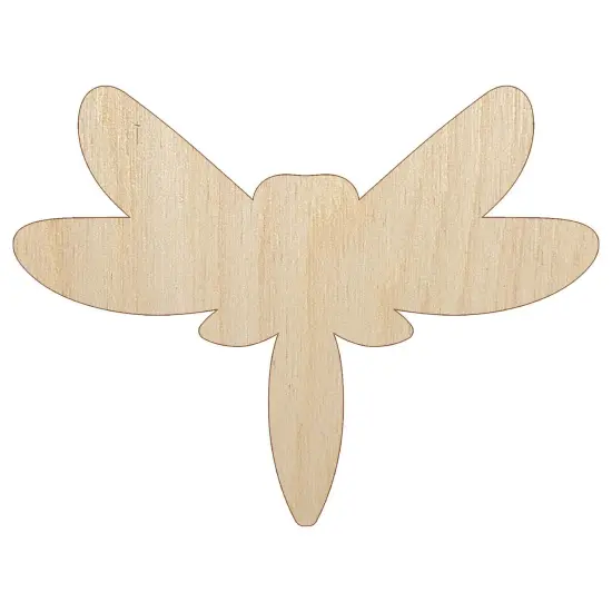 Elegant Abstract Dragonfly Line Art Unfinished Wood Shape Piece Cutout for DIY Craft Projects {7}