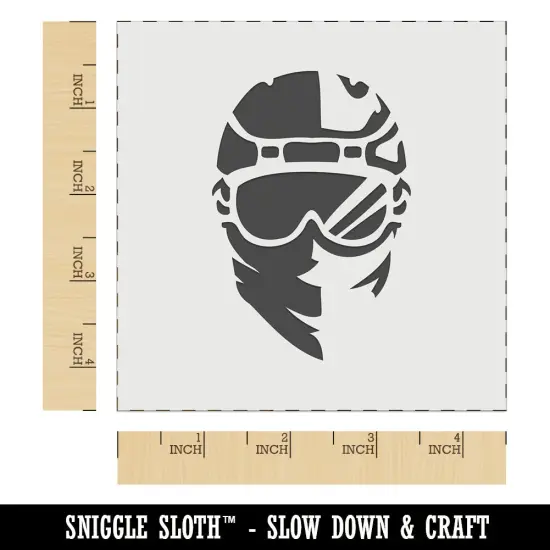Snowboarder Helmet and Goggles with Bandana Wall Cookie DIY Craft Reusable Stencil {6}