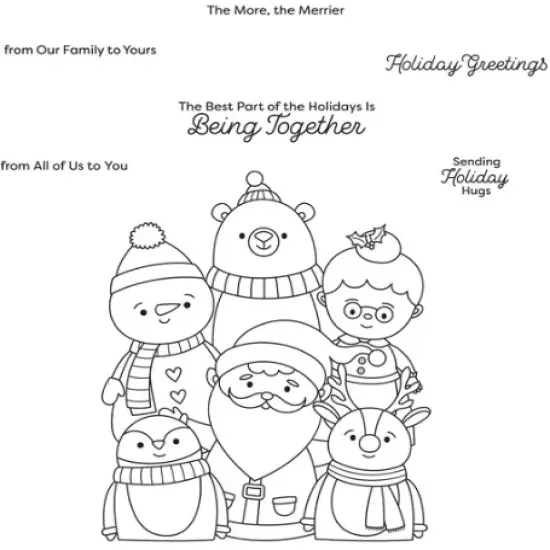 Spellbinders Holiday Group Hug Clear Stamps {2}