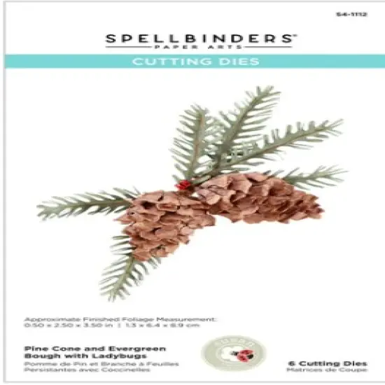 Spellbinders Pine Cone And Evergreen Bough With Ladybugs Cutting Dies {1}