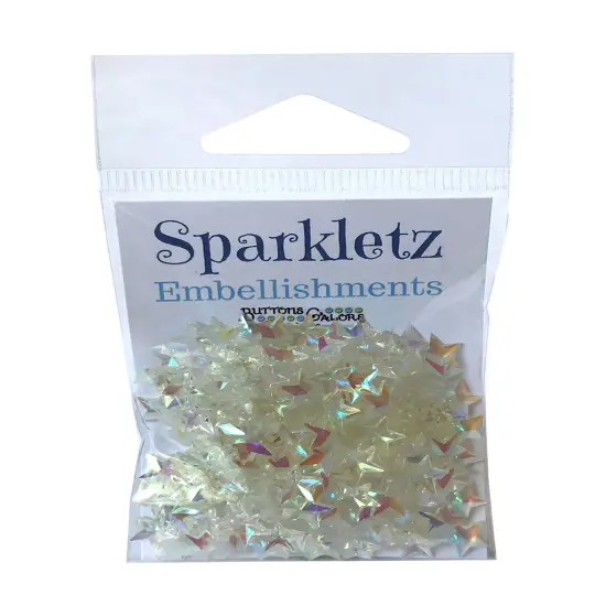 Buttons Galore Sparkletz DIY Craft Embellishments 18 Grams - 3 Packs of Crystal Stars {2}