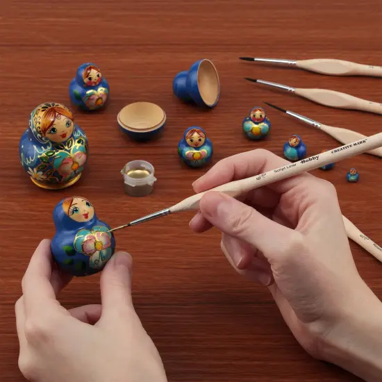 Creative Mark Disposable Detail Brushes - 100 Pack - Disposable Hobby Brushes for One-Time Use Painting, Commissions, Miniatures, Crafts {6}