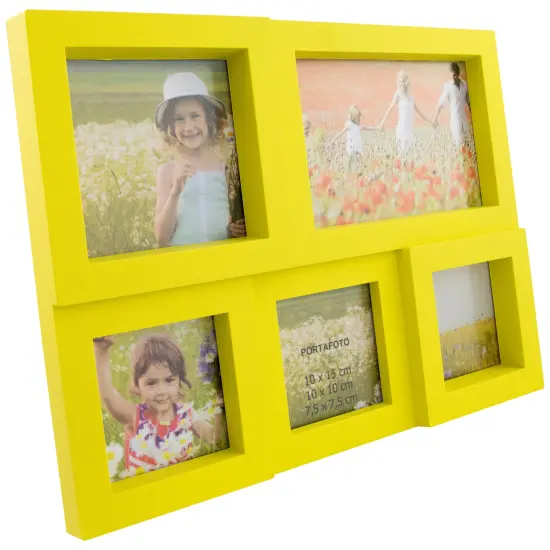 Northlight Yellow Multi-Sized Puzzled Collage Picture Frame {4}