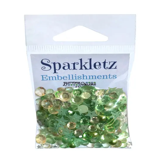 Buttons Galore Sparkletz DIY Craft Embellishments 30 Grams - 3 Packs of Winters Evergreen {2}